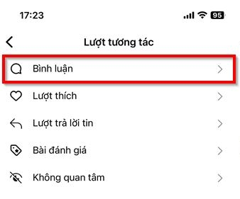 Bình luận trên Instagram