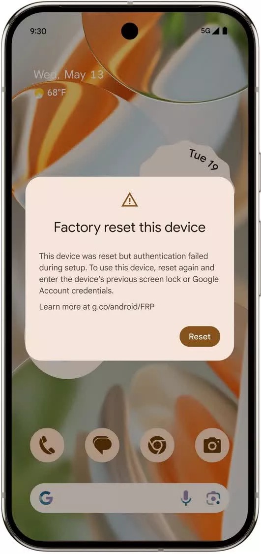 Ảnh chụp điện thoại Android 16 bị khóa