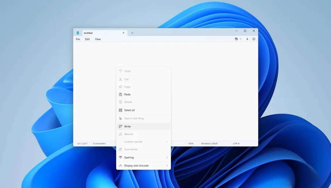 Write in Notepad