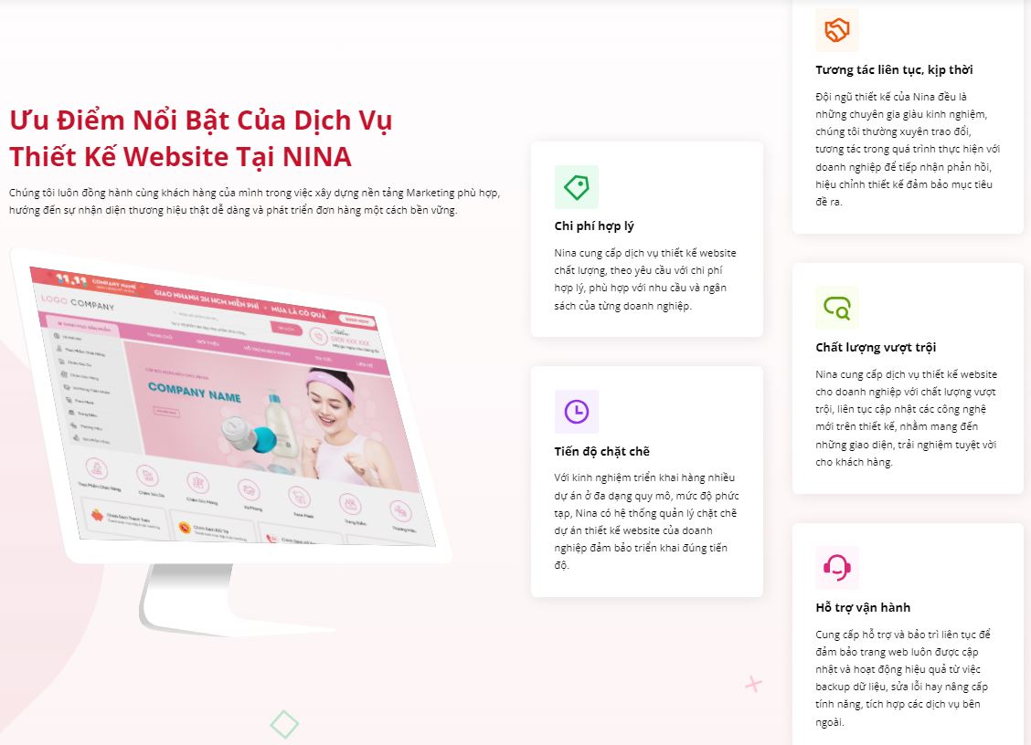 Đồng hành cùng thiết kế website NINA